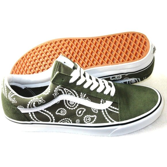 Vans Other - Vans Men's Old Skool Peace Paisley Grape Leaf Canvas Suede shoes Size 11.5 NIB